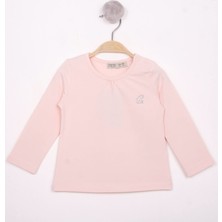 Toontoy Kız Bebek Göğsü Nakışlı T-Shirt