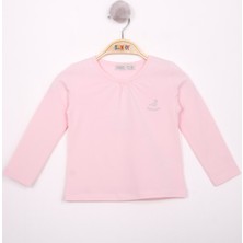Toontoy Kız Çocuk Göğsü Princess Nakışlı T-Shirt