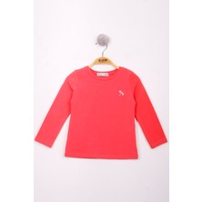 Toontoy Kız Çocuk Göğsü Nakışlı T-Shirt