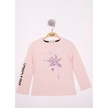 Toontoy Kız Çocuk Çiçek Nakışlı T-Shirt
