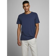 Jack & Jones 12156101 Erkek Jjeorganic Basic Tee Ss O-Neck Noos T-Shirt 20Y