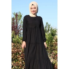 Bigdart 1627 Yaka Bağcıklı Tesettür Elbise