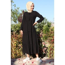 Bigdart 1627 Yaka Bağcıklı Tesettür Elbise
