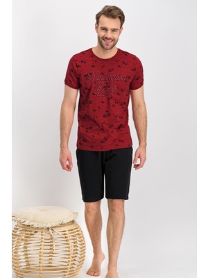 Arnetta Huntington Beach Bordo Erkek Bermuda Takım