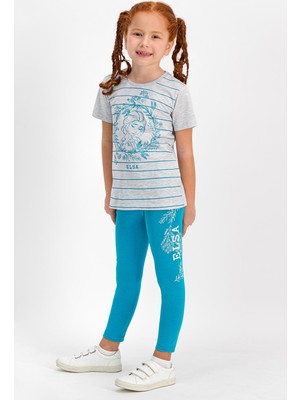 Karlar Ülkesi - Frozen Lisanslı Karmelanj Kız Çocuk Tayt Pijama Takım