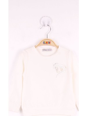 Toontoy Kız Çocuk Göğsü Nakışlı Sweatshirt