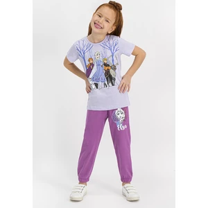 Karlar Ülkesi - Frozen Lisanslı Bebe Mavi Kız Çocuk Pijama Takımı