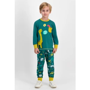 Hello Dude Koyu Yeşil Erkek Çocuk Pijama Takımı