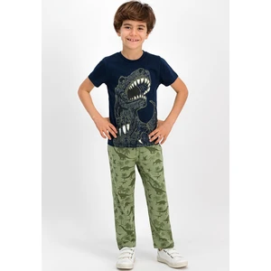 Dinosarius Lacivert Erkek Çocuk Pijama Takımı