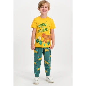 Tiger Roar Sarı Erkek Çocuk Pijama Takımı