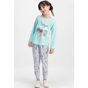 Swim Shine Nil Yeşil Kız Çocuk Pijama Takımı