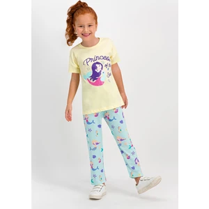 Sea Princess Açık Sarı Kız Çocuk Pijama Takımı