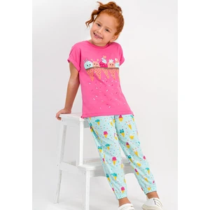 Cute Ice Cream Pembe Kız Çocuk Pijama Takımı