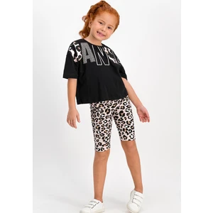 Dance Siyah Kız Çocuk Tayt Takım