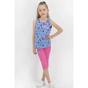 U.S. Polo Assn. Lisanslı İndigo Kız Çocuk Tayt Takım