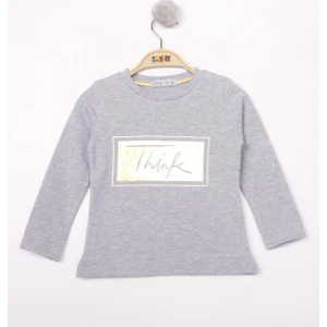 Kız Çocuk Think Varaklı T-Shirt