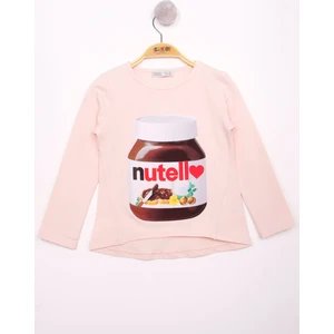 Kız Çocuk Nutella Baskılı T-Shirt