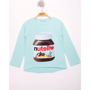 Kız Çocuk Nutella Baskılı T-Shirt