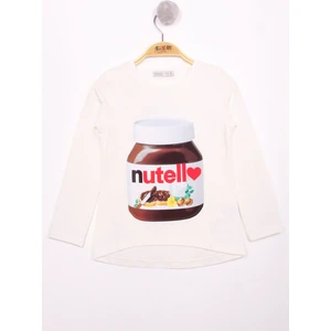 Kız Çocuk Nutella Baskılı T-Shirt