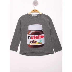 Kız Çocuk Nutella Baskılı T-Shirt