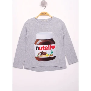 Kız Çocuk Nutella Baskılı T-Shirt