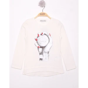 Kız Çocuk El Baskılı T-Shirt