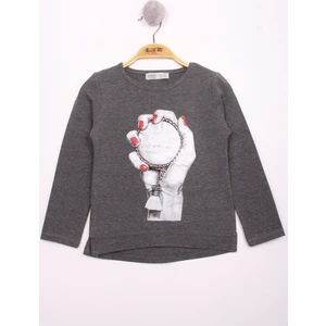 Kız Çocuk El Baskılı T-Shirt