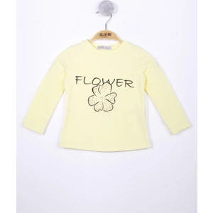 Kız Çocuk Flower Baskılı T-Shirt