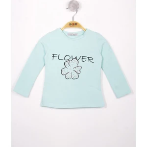 Kız Çocuk Flower Baskılı T-Shirt
