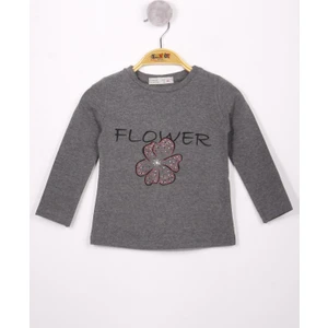 Kız Çocuk Flower Baskılı T-Shirt