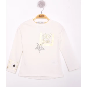 Kız Çocuk Yıldızlı Chic Baskılı T-Shirt