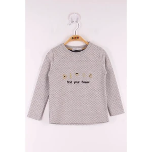 Kız Çocuk Yazı Nakışlı Puanlı T-Shirt
