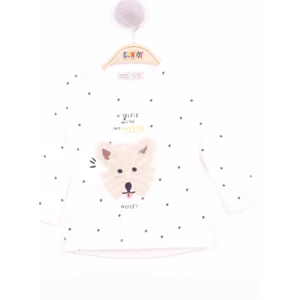 Kız Bebek Köpek Nakışlı T-Shirt