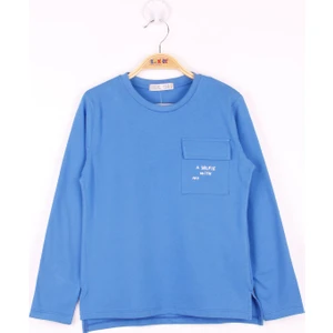 Erkek Çocuk Cepli Düz T-Shirt