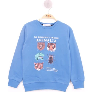 Erkek Çocuk Hayvan Baskılı Sweatshirt