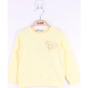 Kız Çocuk Göğsü Nakışlı Sweatshirt