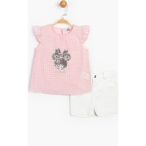 Disney Kot Şortlu Dantelli Takım 15504