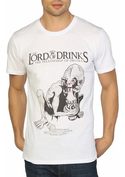 Lord Of The Rings Beyaz Erkek T-Shirt
