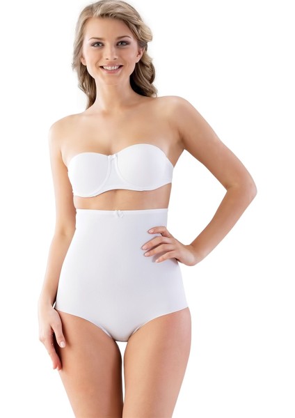 2813 İz Yapmaz Mide Slip Korse Beyaz