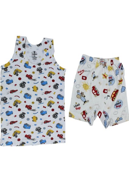 12'li Paket Erkek Çocuk Atlet Külot Boxer Takım 3 - 4 Yaş