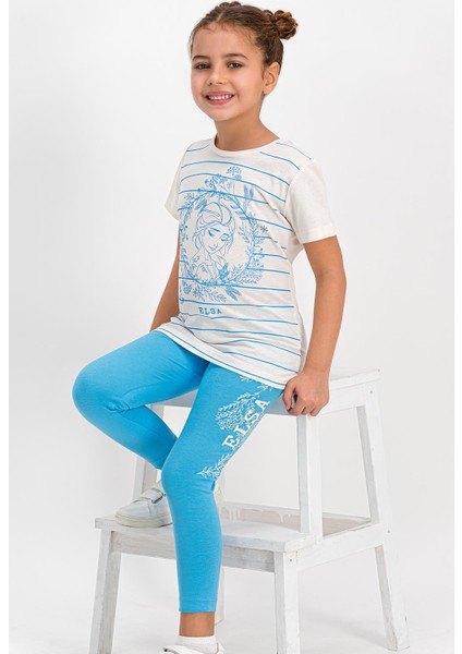 Karlar Ülkesi - Frozen Lisanslı Vanilya Kız Çocuk Tayt Pijama Takım