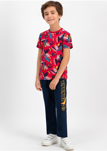 Go Banana Kırmızı Erkek Çocuk Pijama Takımı