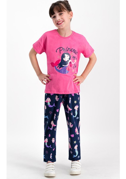 Sea Princess Pembe Kız Çocuk Pijama Takımı