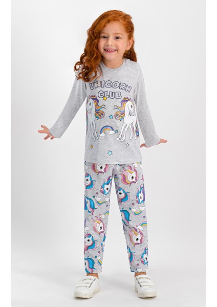 Unicorn Club Karmelanj Kız Çocuk Pijama Takımı