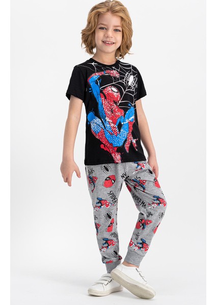 Lisanslı Siyah Erkek Çocuk Pijama Takımı