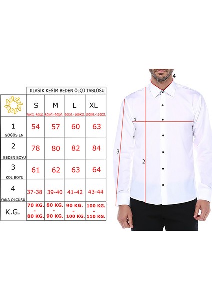 Erkek Siyah Klasik Kesim Desenli Uzun Kol Gömlek