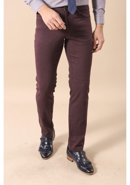 Dar Kesim Bordo Pantolon