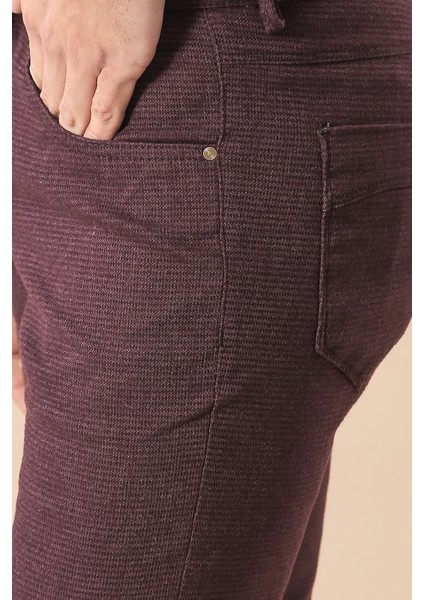 Dar Kesim Bordo Pantolon