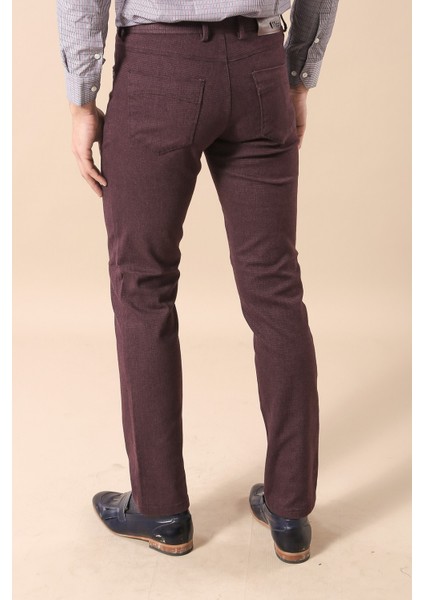 Dar Kesim Bordo Pantolon