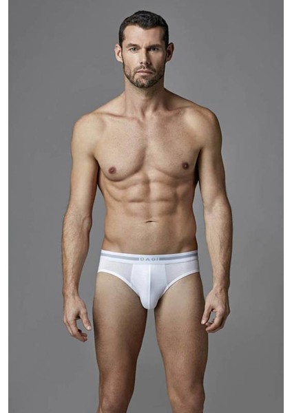 Beyaz Modal Klasik Slip D3680
